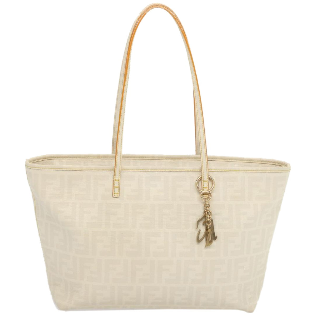 Luxury FendiZucca Canvas Tote Bag Whitehk1159