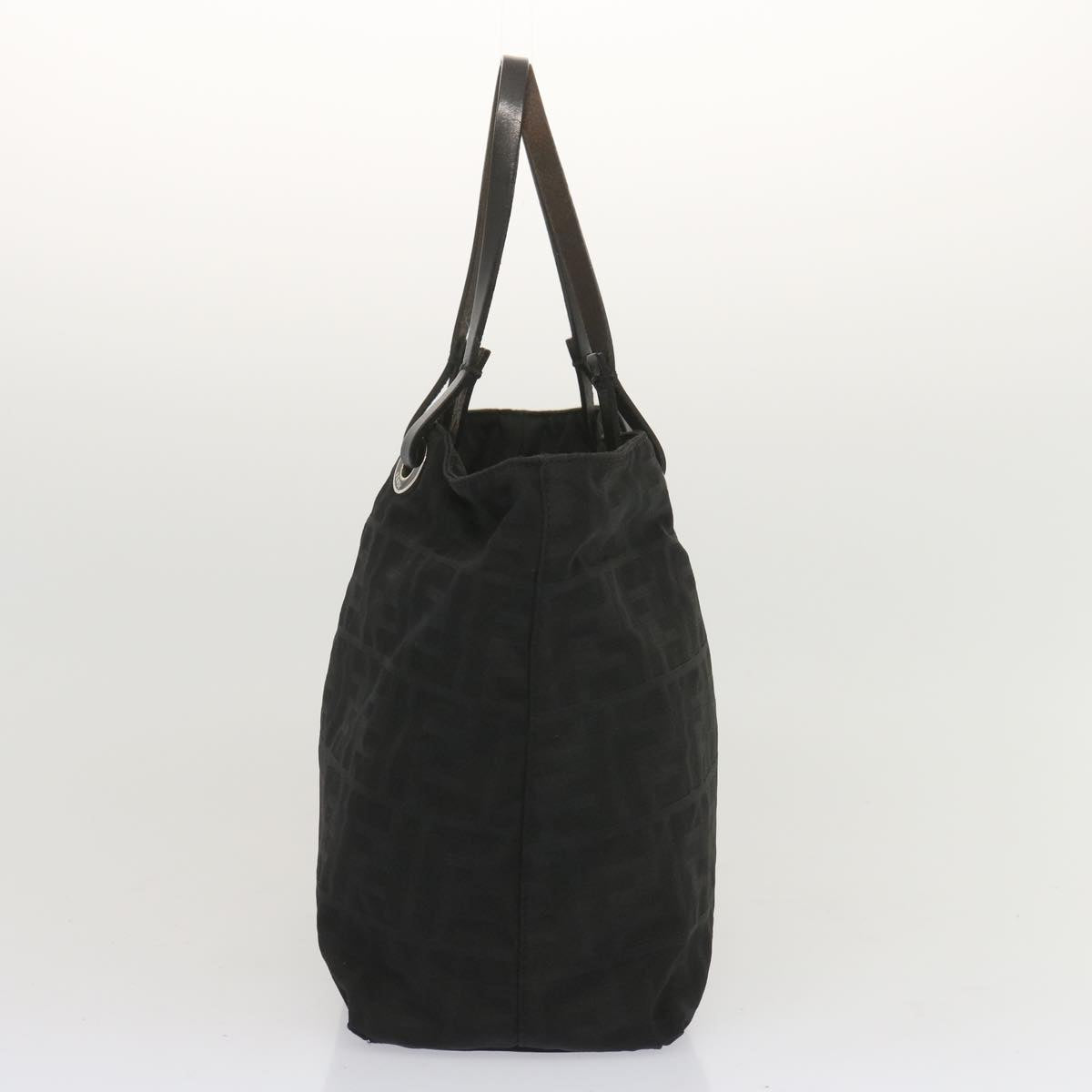 Luxury FendiZucca Canvas Hand Bag Blackhk1176