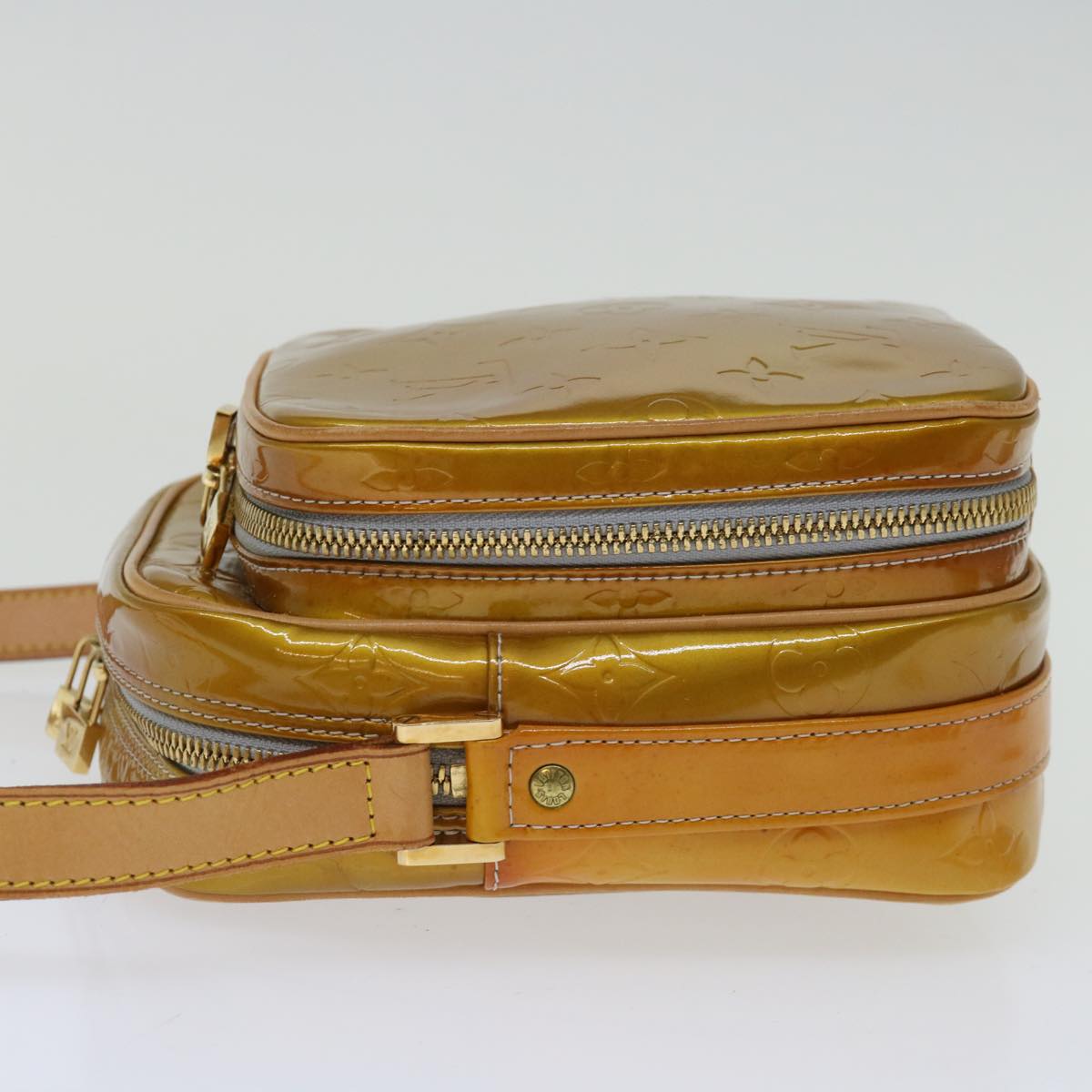 LOUIS VUITTON Monogram Vernis Wooster Shoulder Bag Gris M91036 LV hk1192