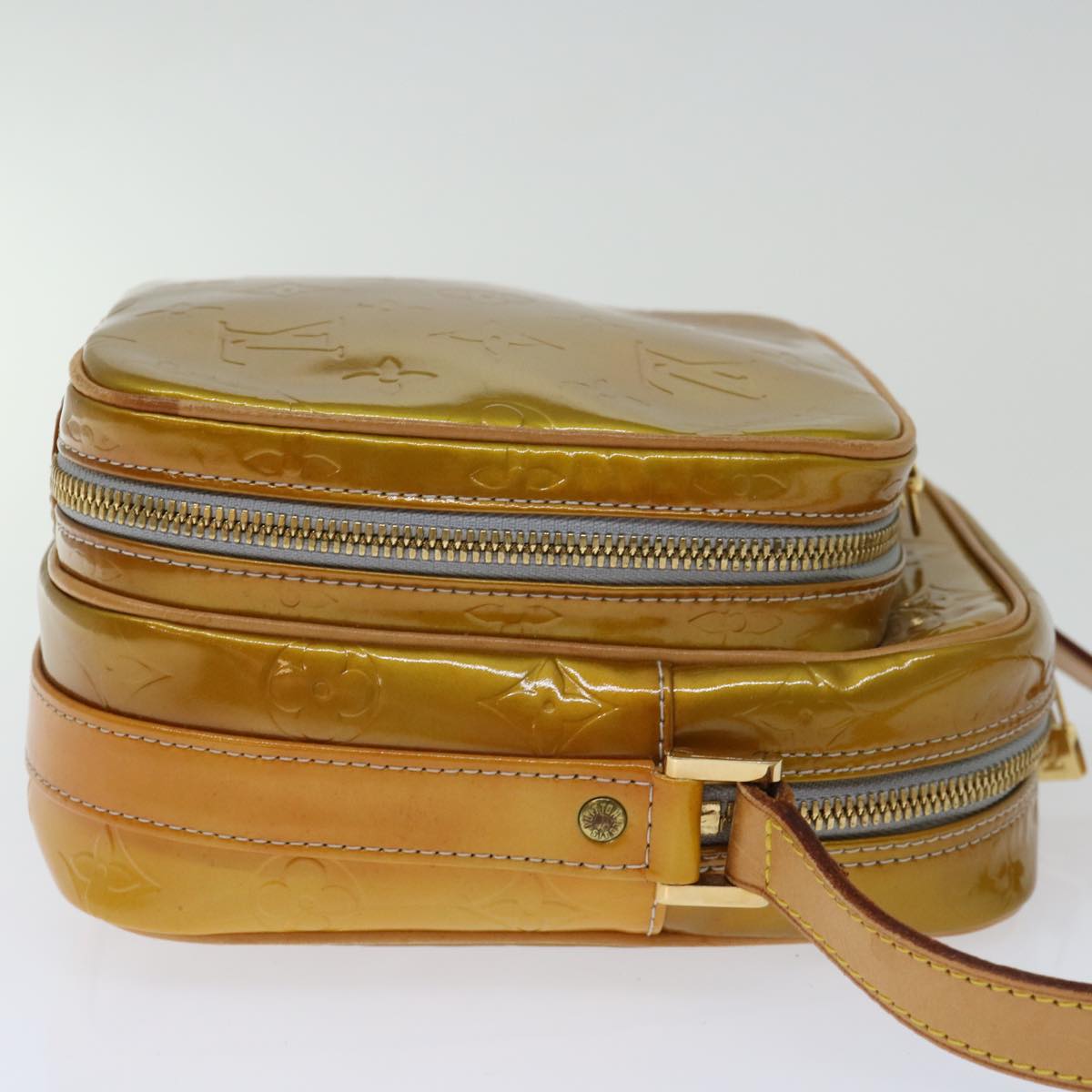 LOUIS VUITTON Monogram Vernis Wooster Shoulder Bag Gris M91036 LV hk1192