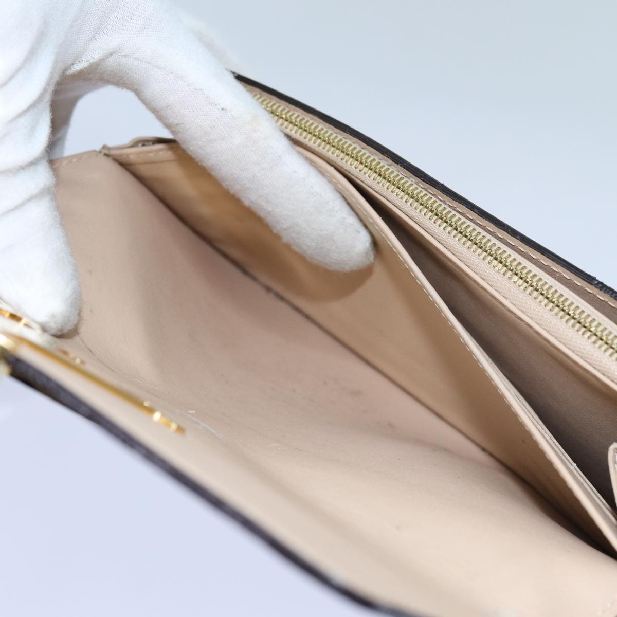 LOUIS VUITTON Portefeuille Louise Wallet Patent leather Dunne M61318 hk1249
