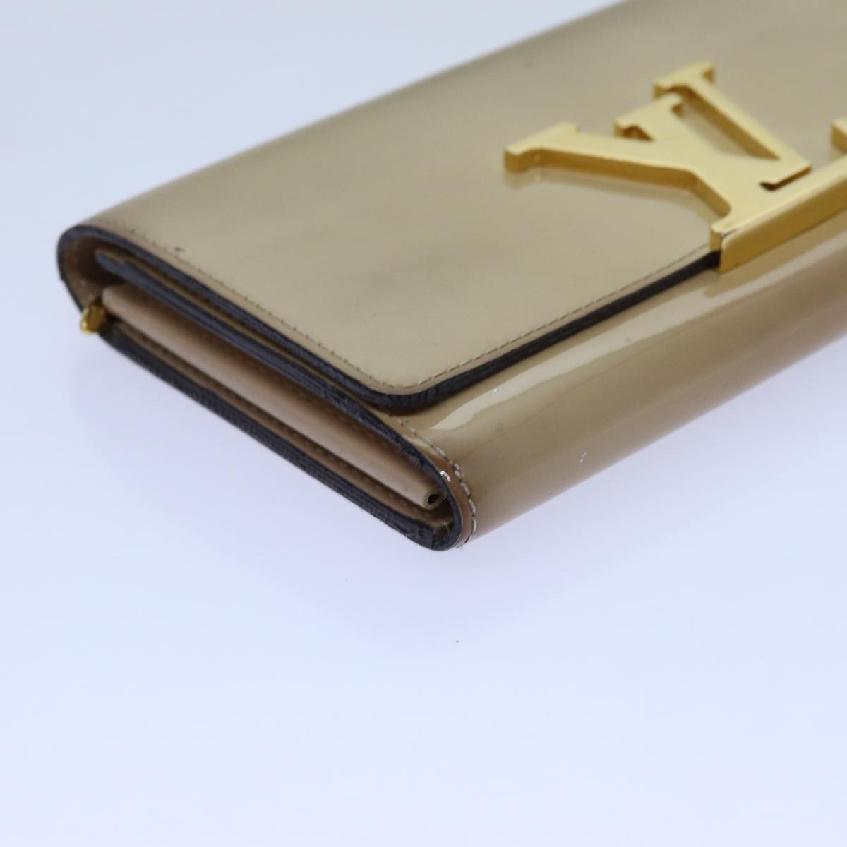 LOUIS VUITTON Portefeuille Louise Wallet Patent leather Dunne M61318 hk1249