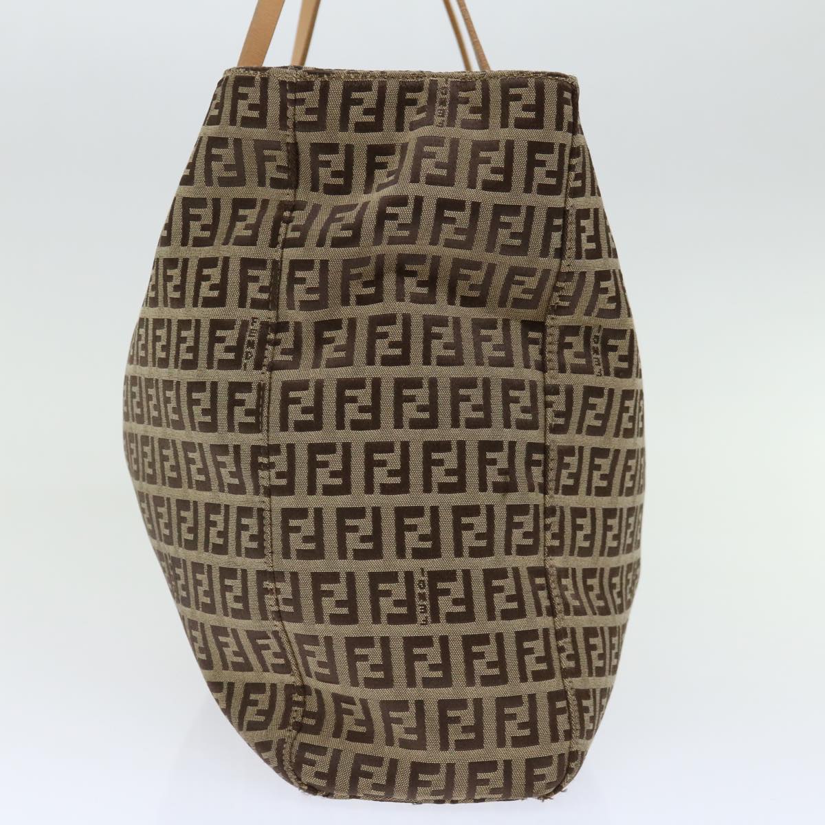 Luxury FendiZucchino Canvas Hand Bag Nylon Beigehk1256