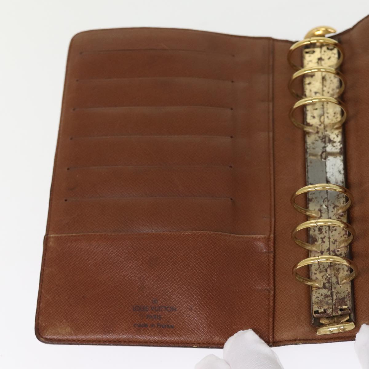 LOUIS VUITTON Monogram Agenda MM Day Planner Cover R20105 LV hk1285