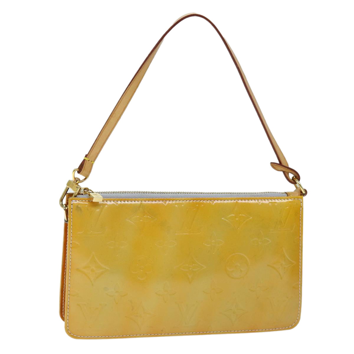 LOUIS VUITTON Monogram Vernis Lexington Accessory Pouch Gris M91056 hk1286