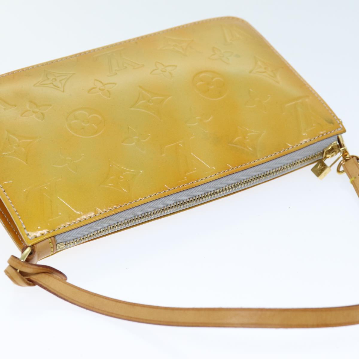 LOUIS VUITTON Monogram Vernis Lexington Accessory Pouch Gris M91056 hk1286