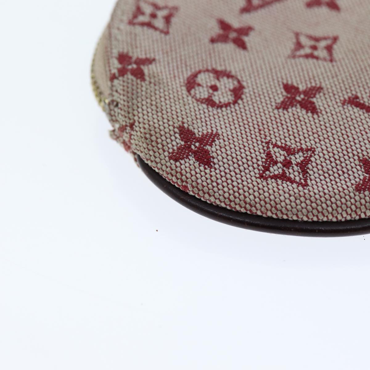 LOUIS VUITTON Monogram Mini Porte Monnaie Ron Coin Purse Red M92462 hk1287