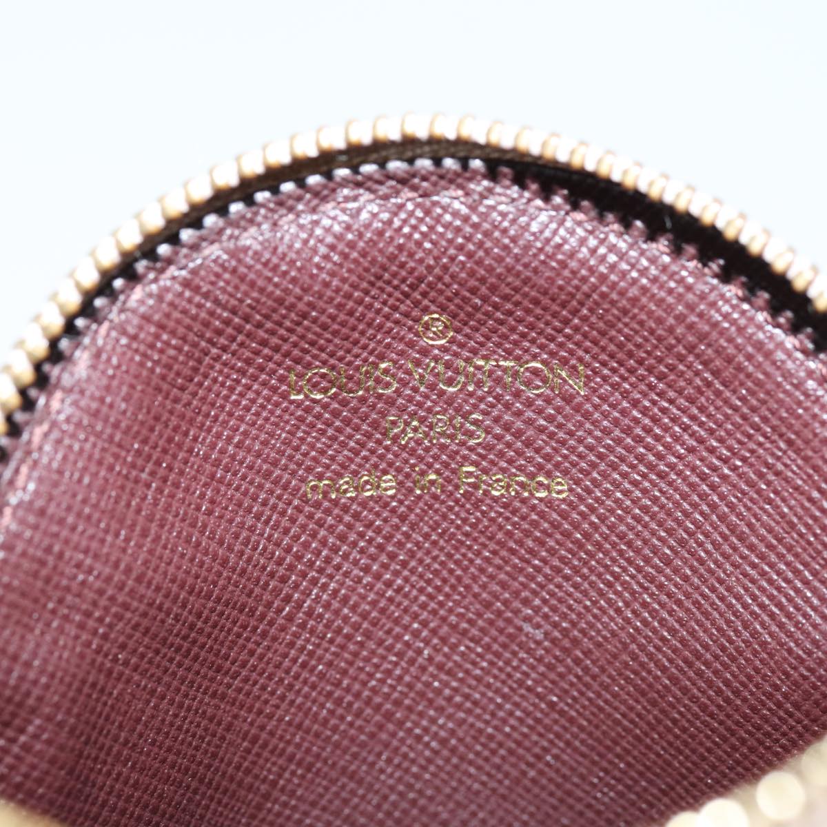 LOUIS VUITTON Monogram Mini Porte Monnaie Ron Coin Purse Red M92462 hk1287