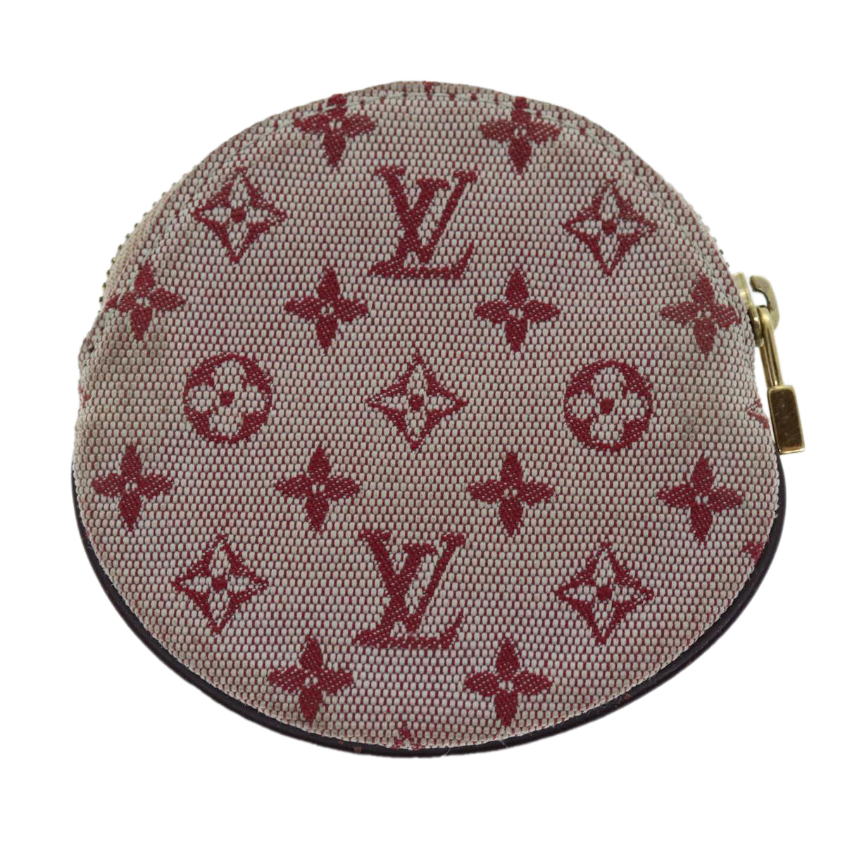 LOUIS VUITTON Monogram Mini Porte Monnaie Ron Coin Purse Red M92462 hk1287