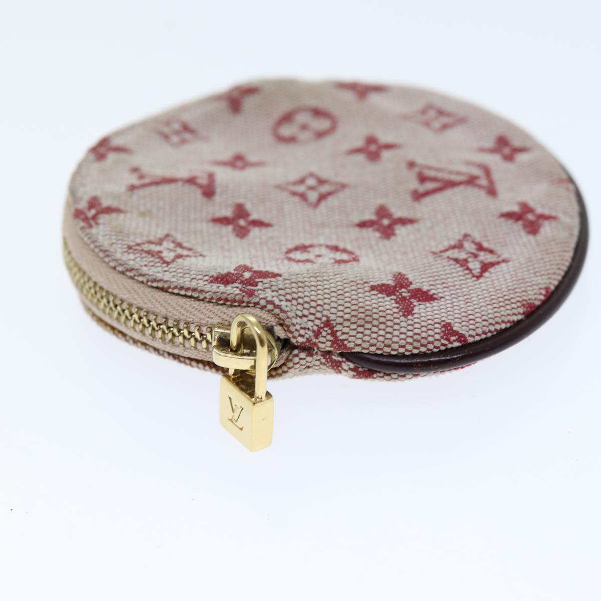 LOUIS VUITTON Monogram Mini Porte Monnaie Ron Coin Purse Red M92462 hk1287
