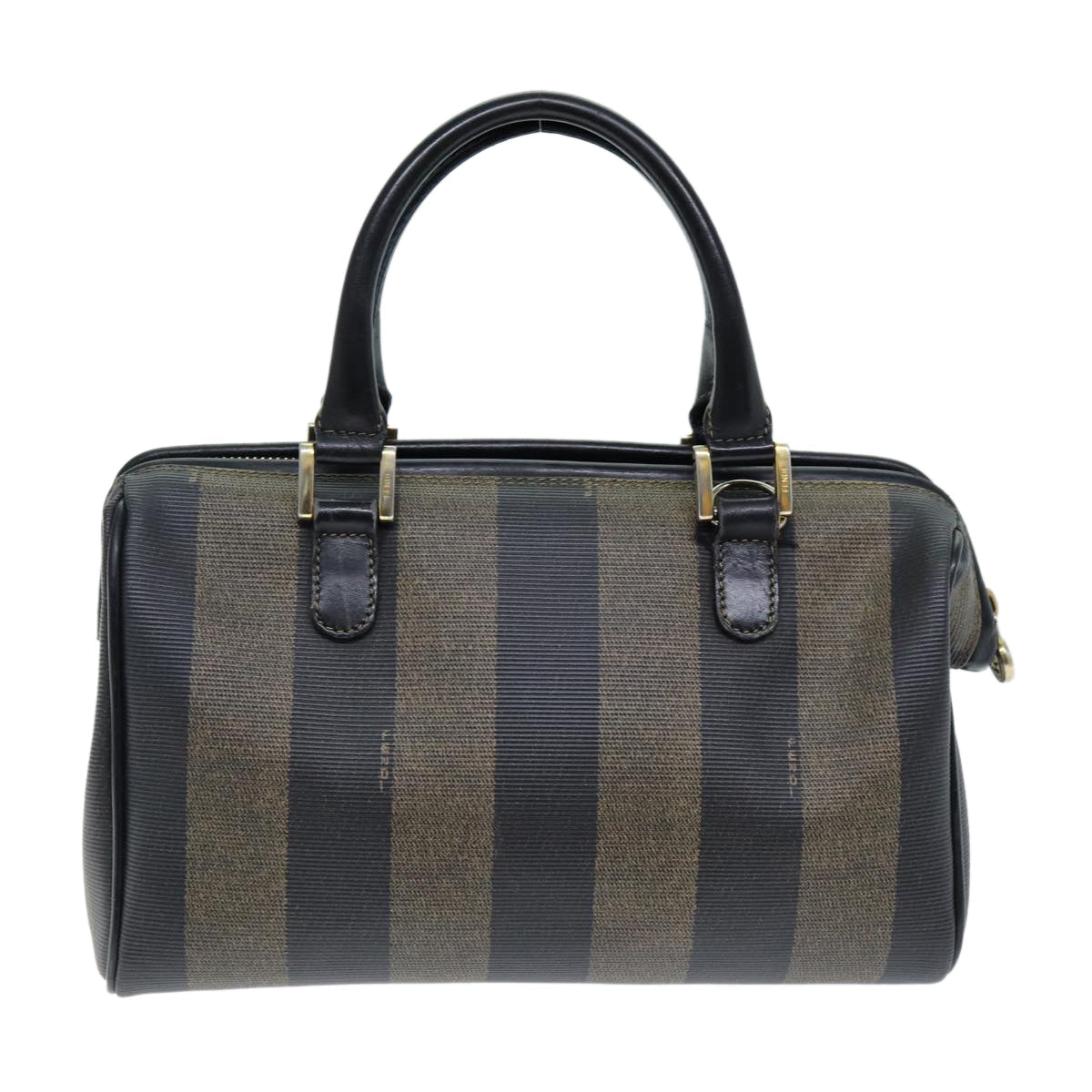 Luxury Fendi Pecan Canvas Boston Bag Brown Blackhk1305