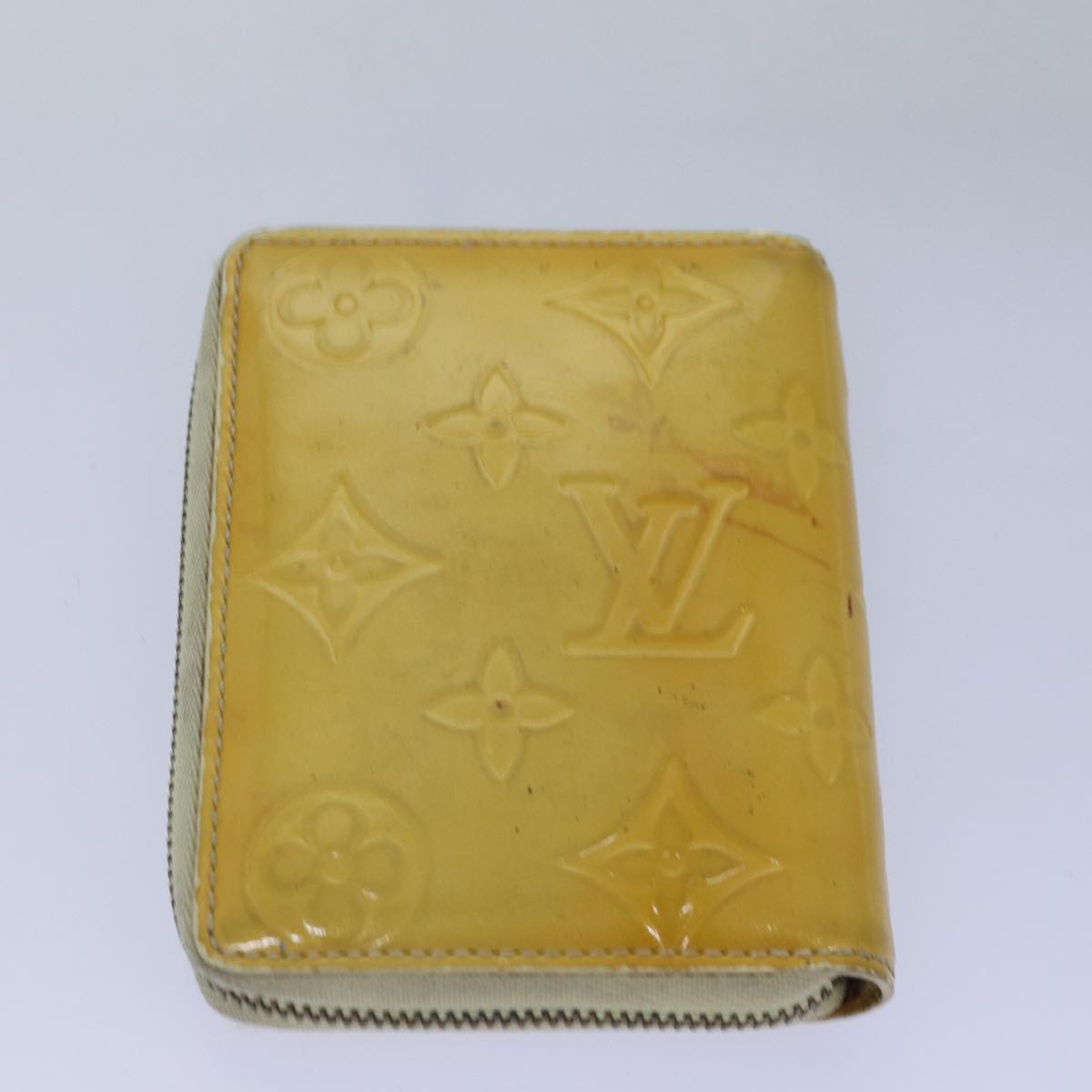 LOUIS VUITTON Monogram Vernis Wallet 3Set Beige Lime Yellow LV hk1324
