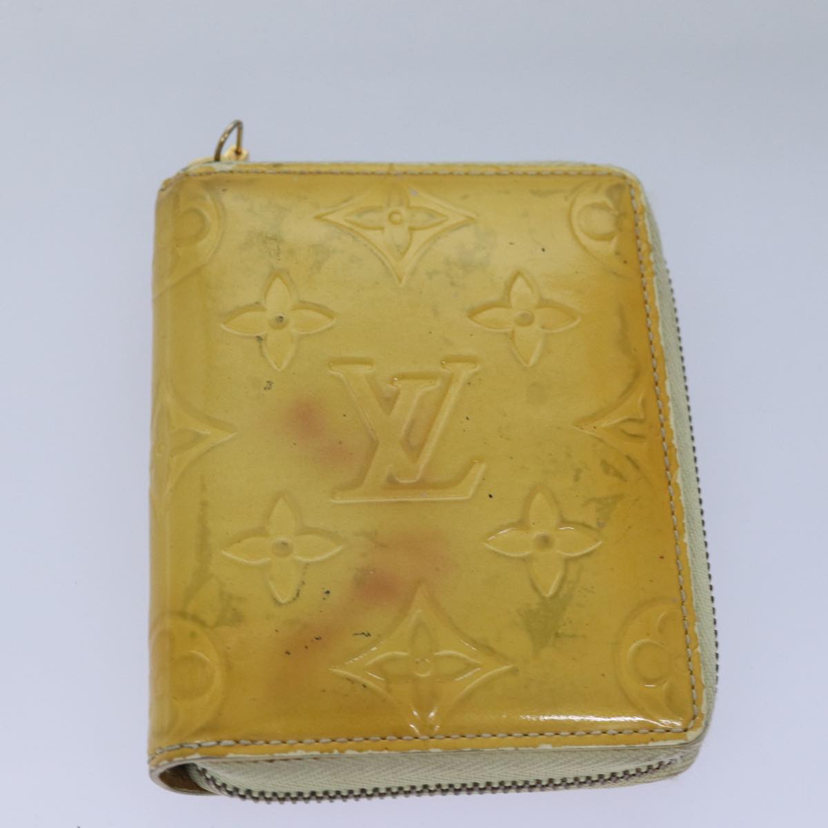 LOUIS VUITTON Monogram Vernis Wallet 3Set Beige Lime Yellow LV hk1324
