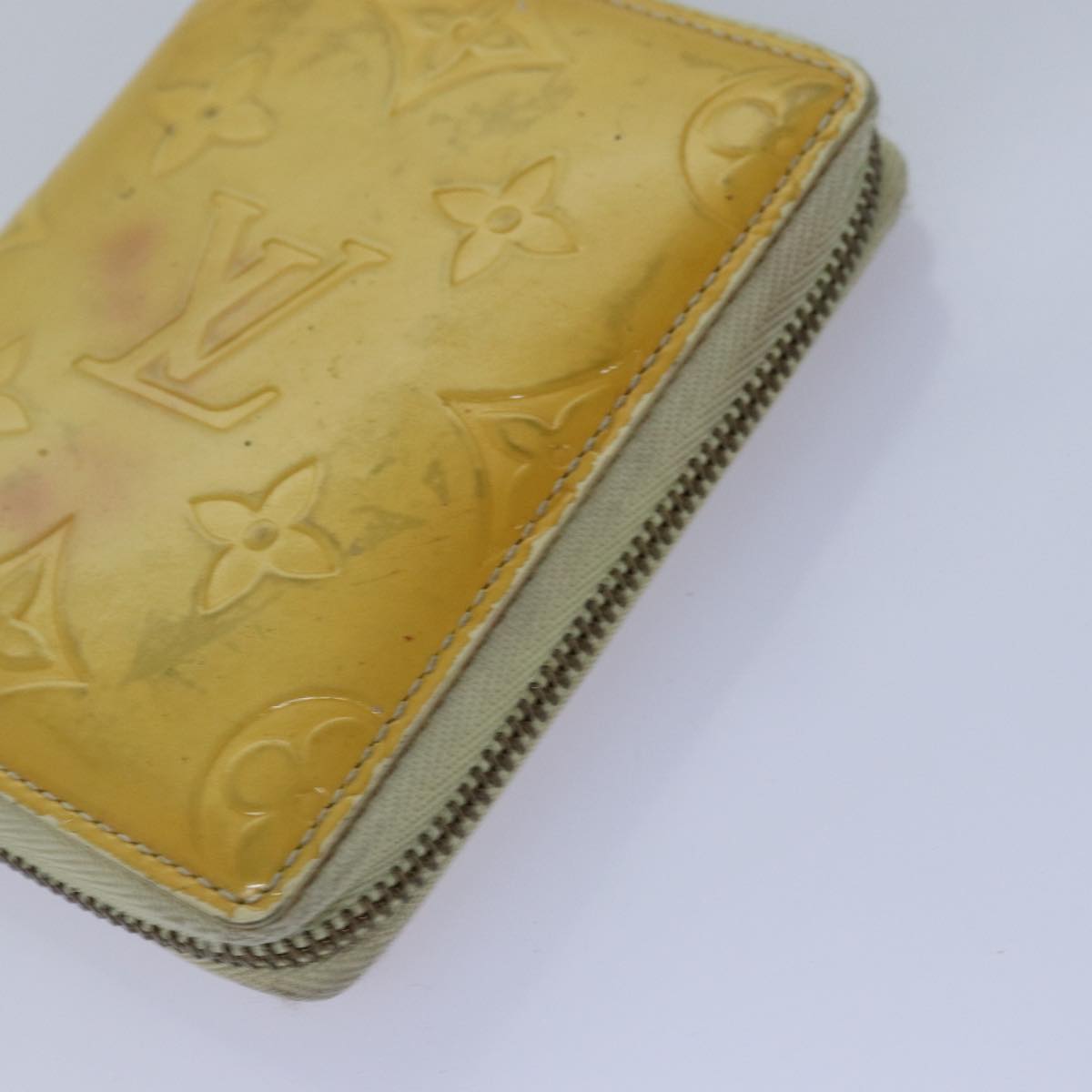 LOUIS VUITTON Monogram Vernis Wallet 3Set Beige Lime Yellow LV hk1324