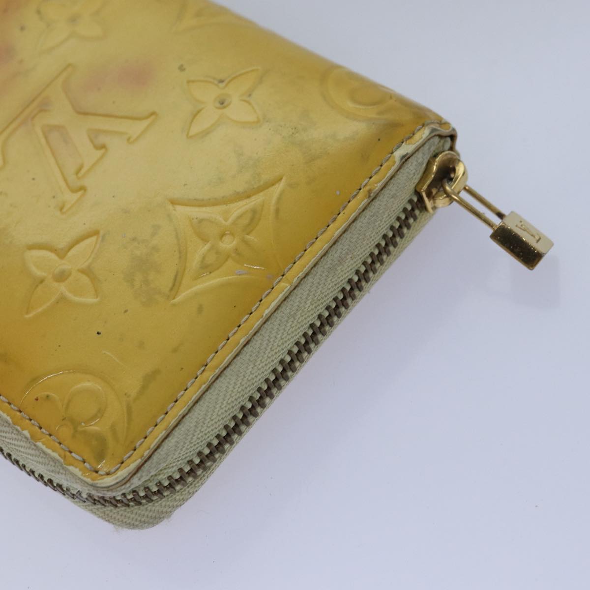 LOUIS VUITTON Monogram Vernis Wallet 3Set Beige Lime Yellow LV hk1324