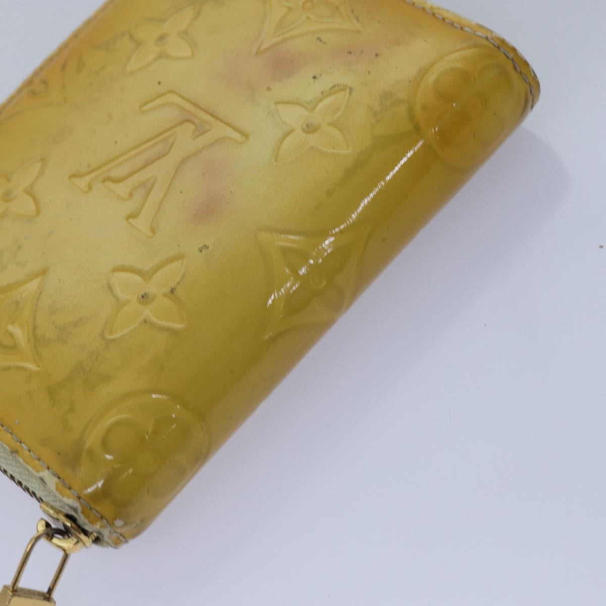 LOUIS VUITTON Monogram Vernis Wallet 3Set Beige Lime Yellow LV hk1324