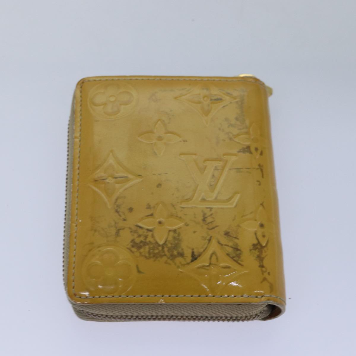 LOUIS VUITTON Monogram Vernis Wallet 3Set Beige Lime Yellow LV hk1324
