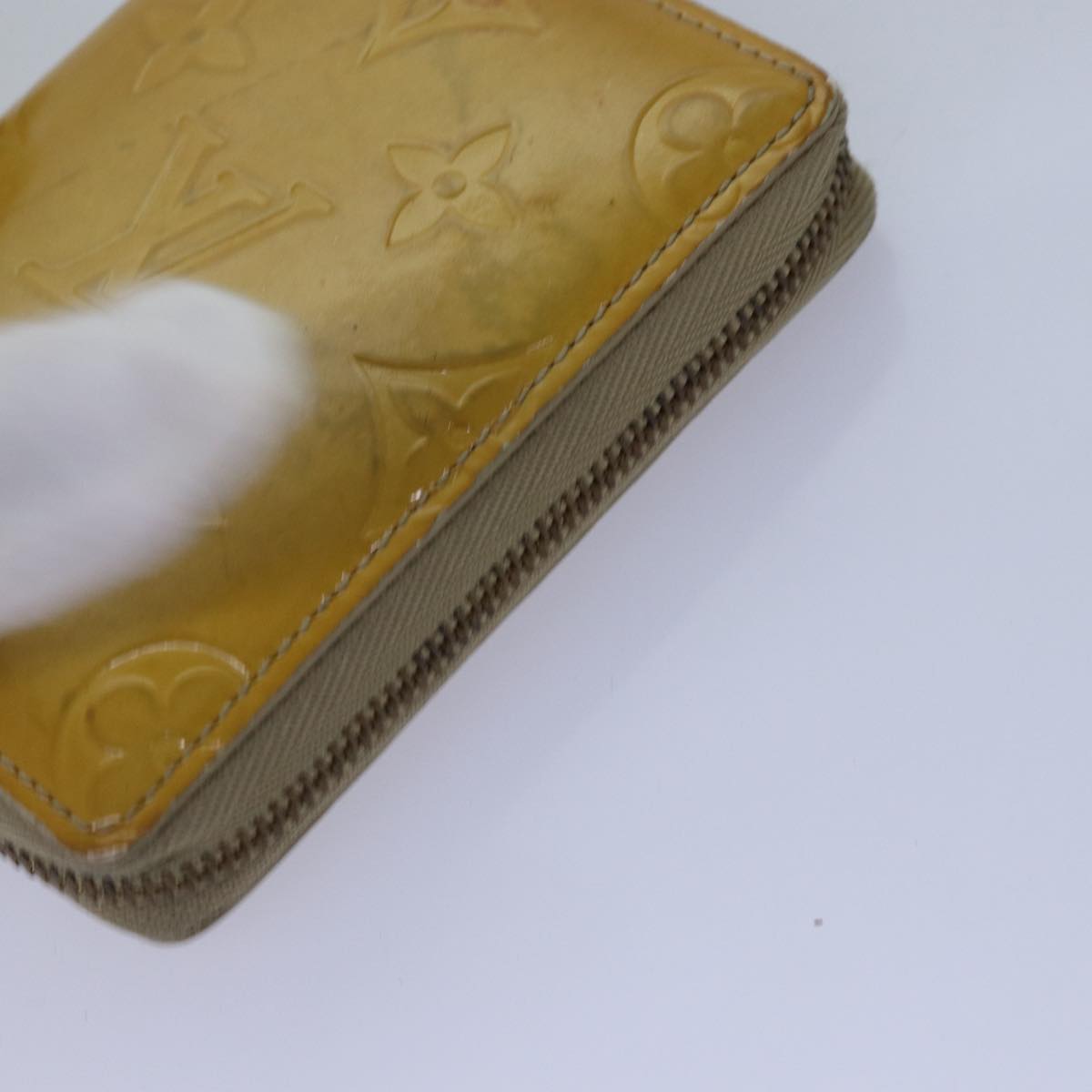 LOUIS VUITTON Monogram Vernis Wallet 3Set Beige Lime Yellow LV hk1324