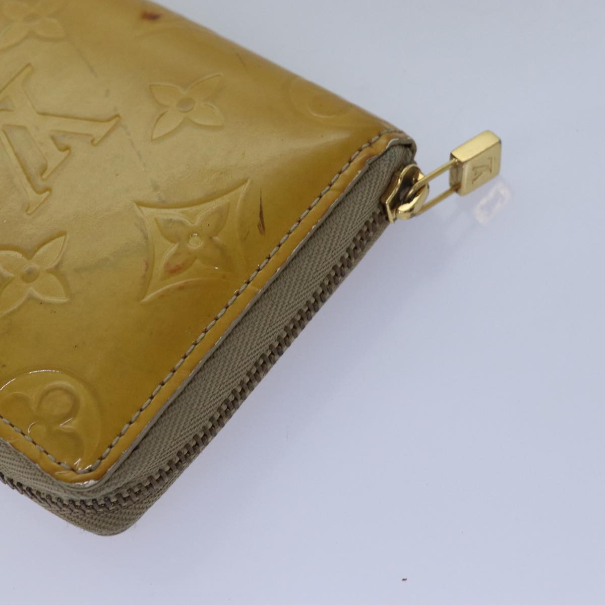 LOUIS VUITTON Monogram Vernis Wallet 3Set Beige Lime Yellow LV hk1324