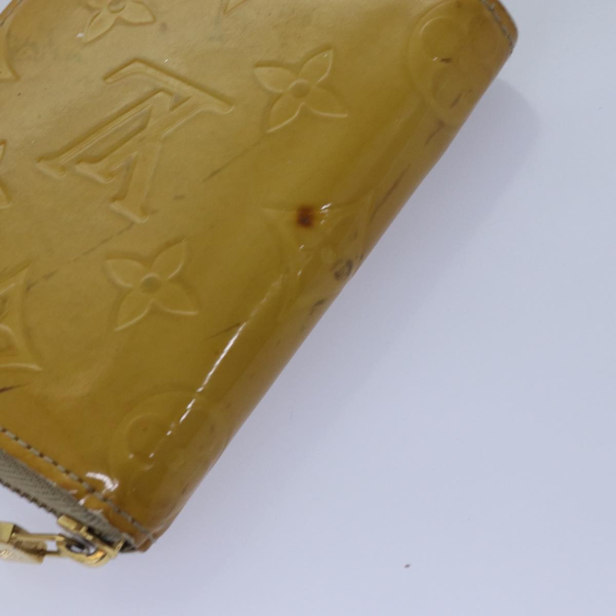 LOUIS VUITTON Monogram Vernis Wallet 3Set Beige Lime Yellow LV hk1324