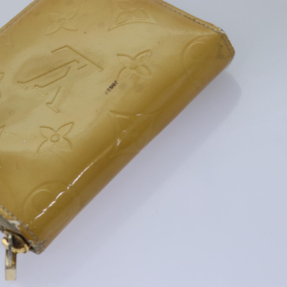 LOUIS VUITTON Monogram Vernis Wallet 3Set Beige Lime Yellow LV hk1324