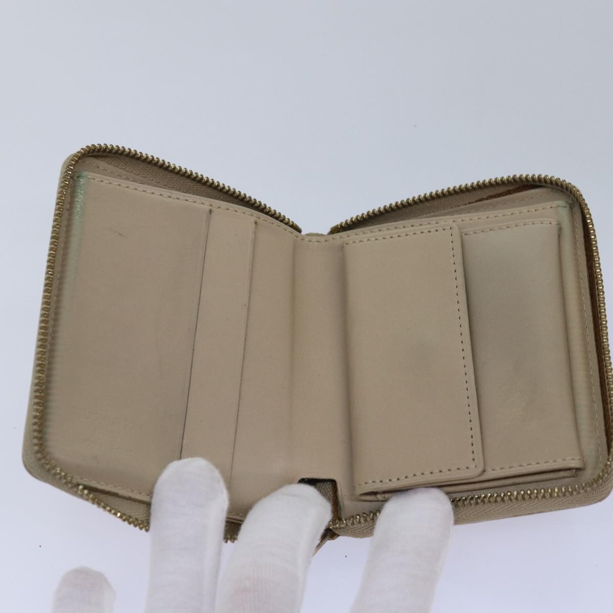 LOUIS VUITTON Monogram Vernis Wallet 3Set Beige Lime Yellow LV hk1324