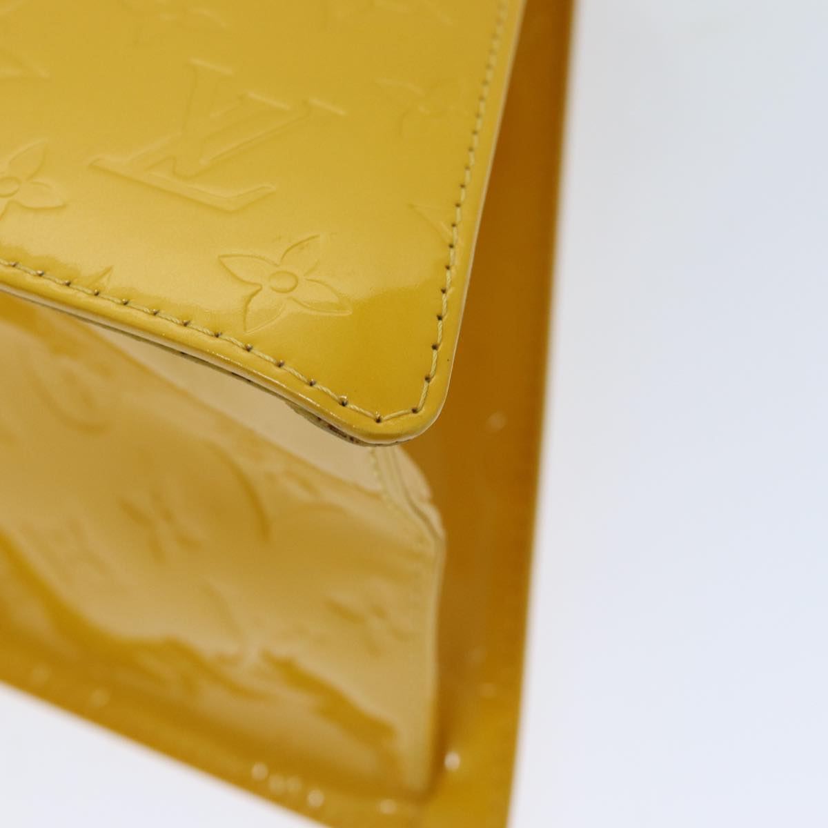 LOUIS VUITTON Monogram Vernis Forsyth Hand Bag Jaune M91112 LV hk1325