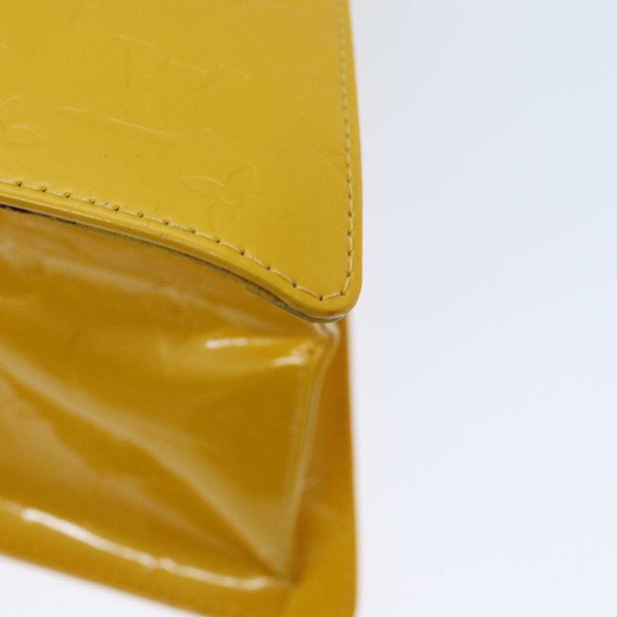 LOUIS VUITTON Monogram Vernis Forsyth Hand Bag Jaune M91112 LV hk1325
