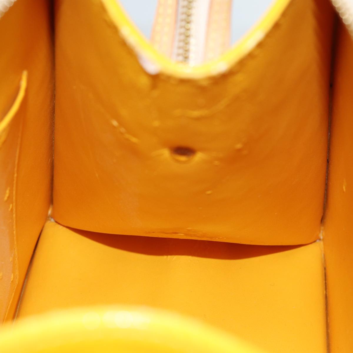 LOUIS VUITTON Monogram Vernis Forsyth Hand Bag Jaune M91112 LV hk1325
