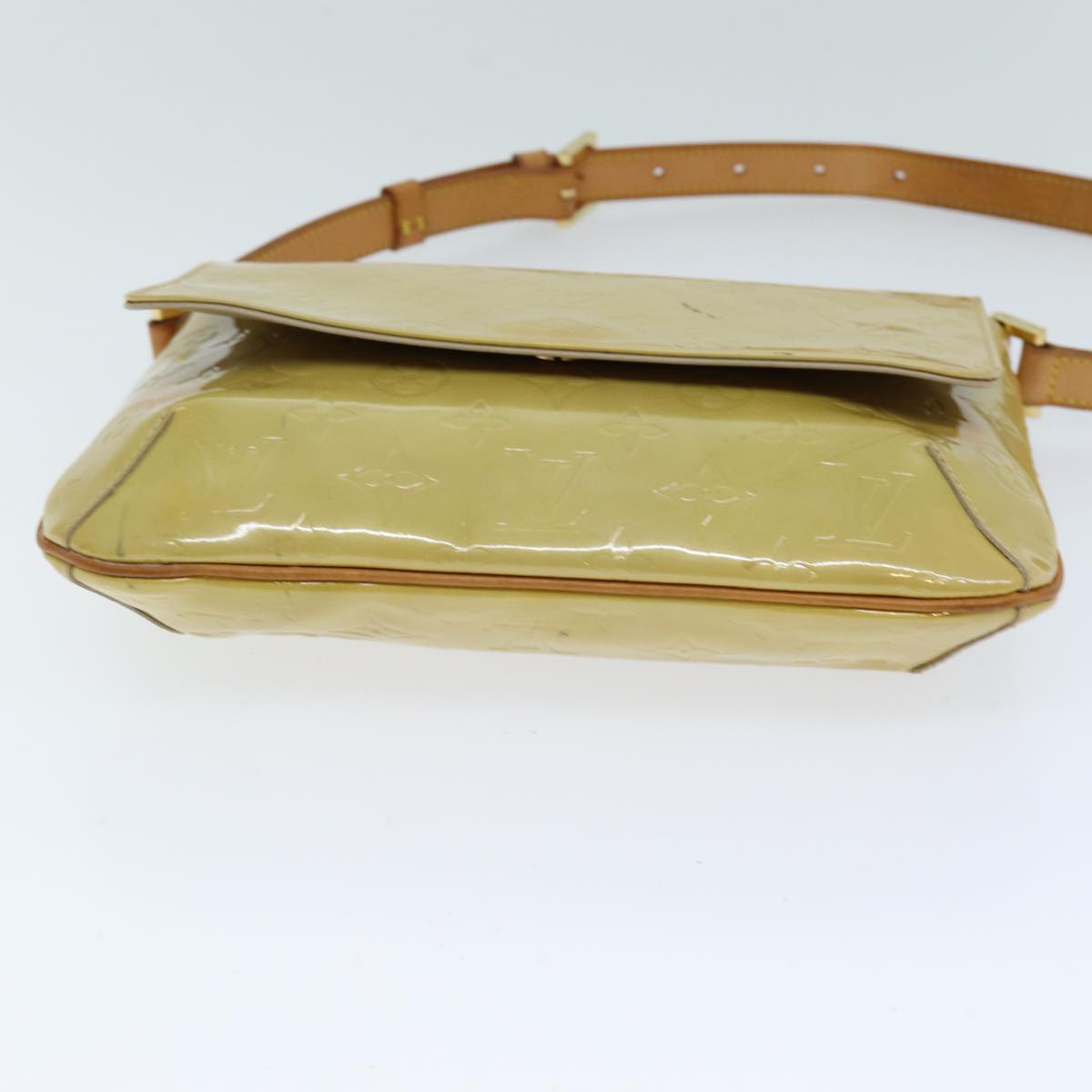 LOUIS VUITTON Monogram Vernis Thompson Street Bag Beige M91301 LV hk1326