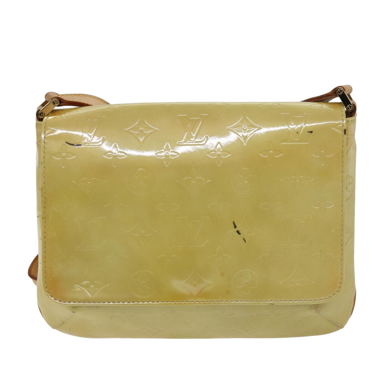 LOUIS VUITTON Monogram Vernis Thompson Street Bag Beige M91301 LV hk1326