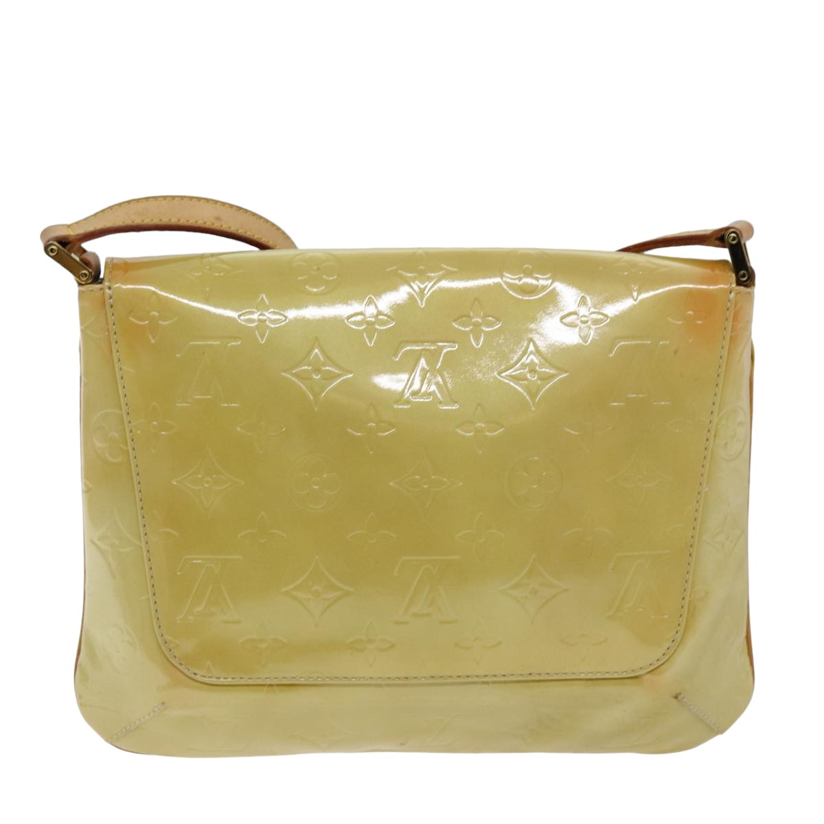 LOUIS VUITTON Monogram Vernis Thompson Street Bag Beige M91301 LV hk1326