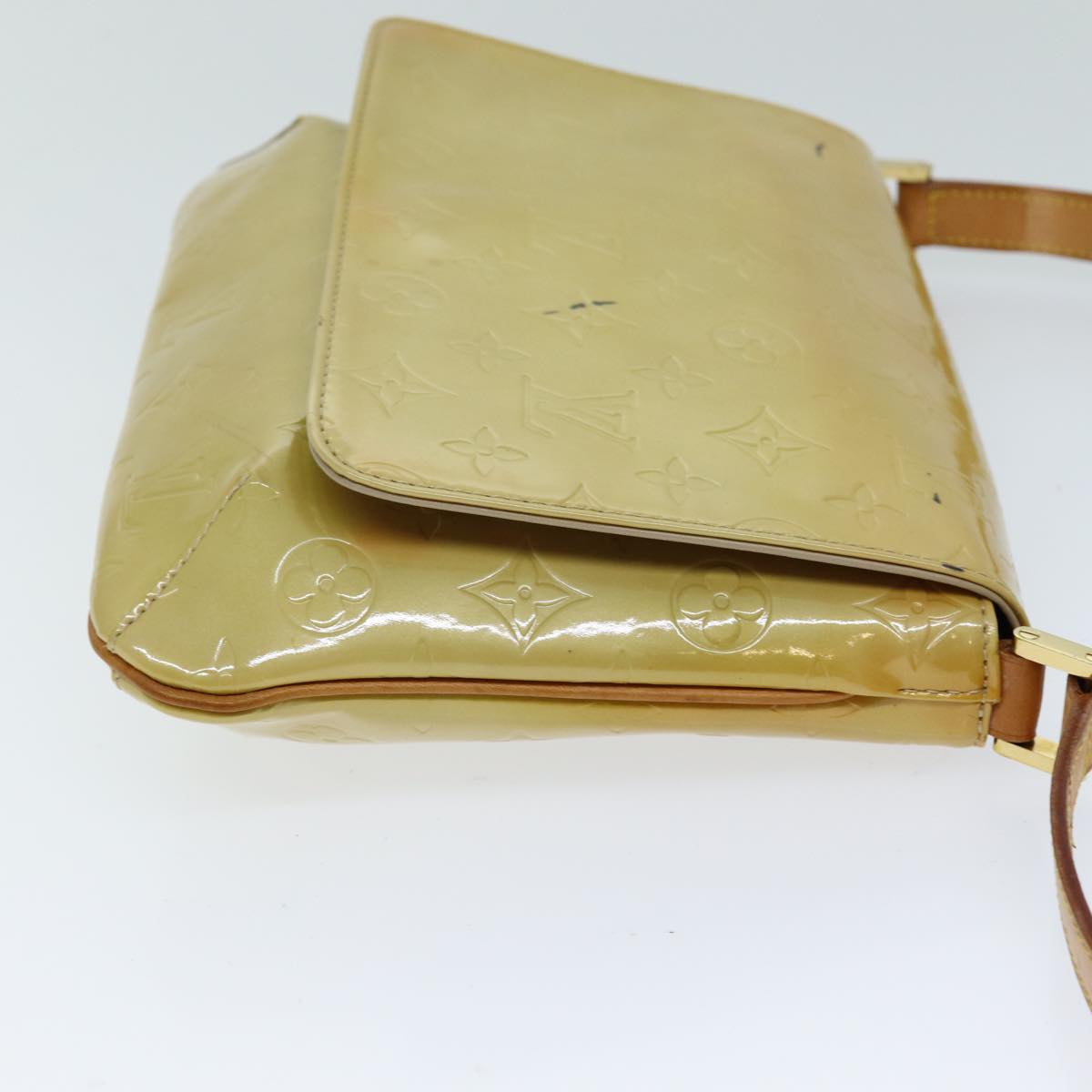 LOUIS VUITTON Monogram Vernis Thompson Street Bag Beige M91301 LV hk1326