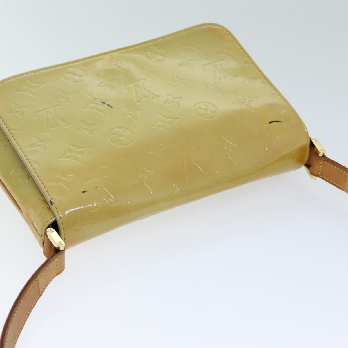 LOUIS VUITTON Monogram Vernis Thompson Street Bag Beige M91301 LV hk1326