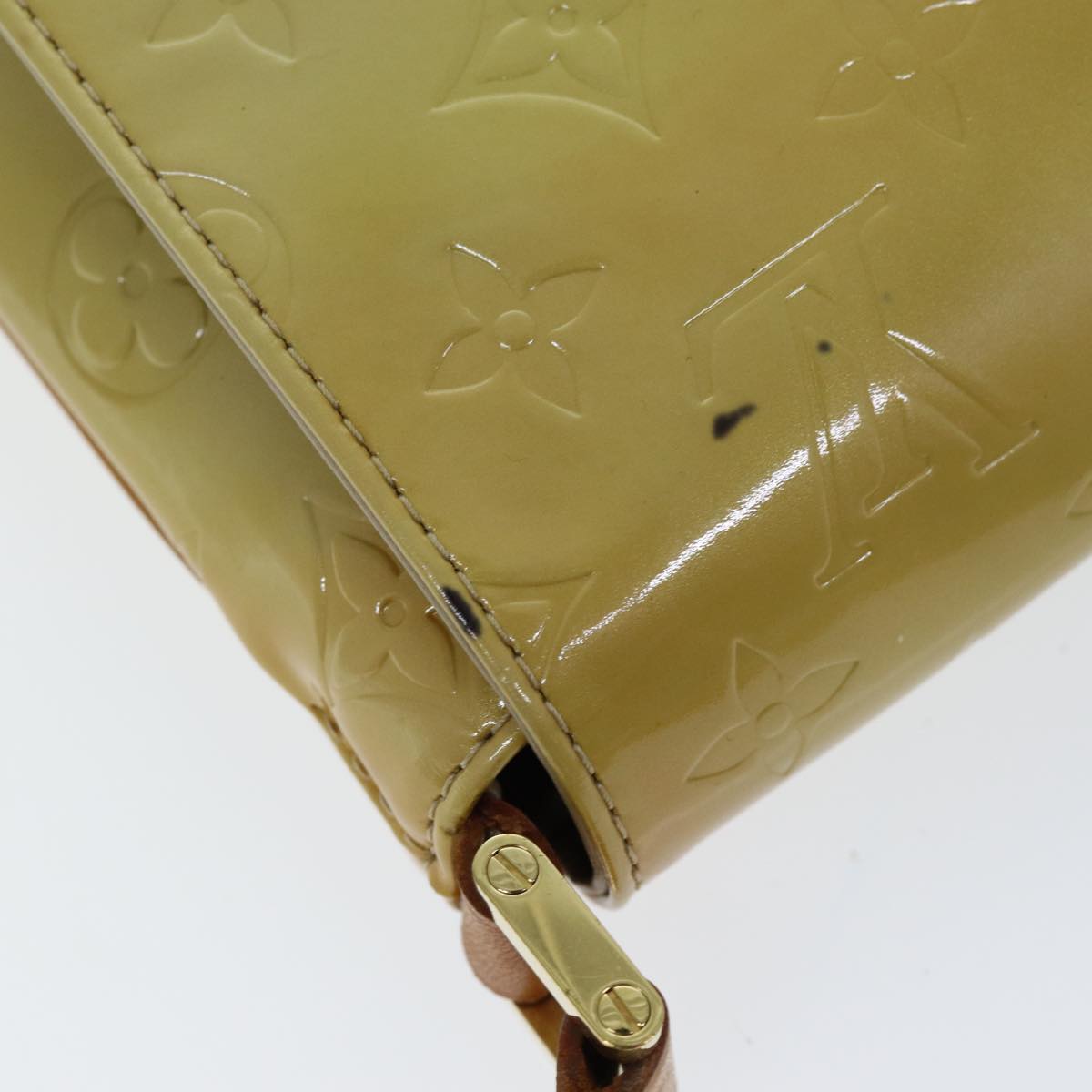LOUIS VUITTON Monogram Vernis Thompson Street Bag Beige M91301 LV hk1326
