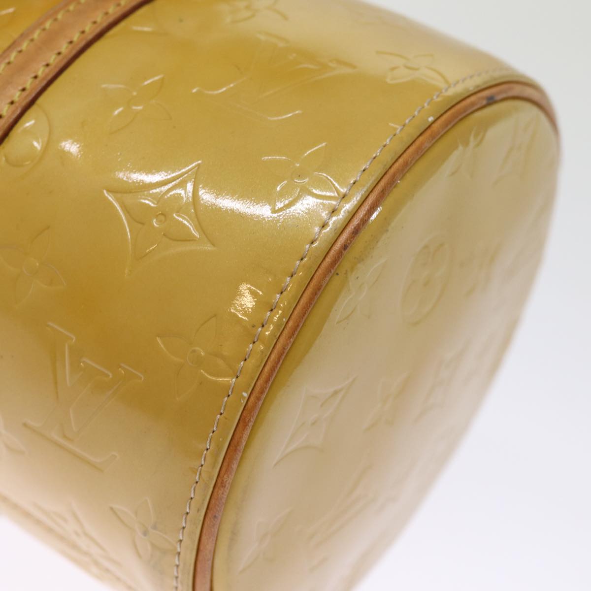 LOUIS VUITTON Monogram Vernis Bedford Hand Bag Beige M91006 LV hk1327