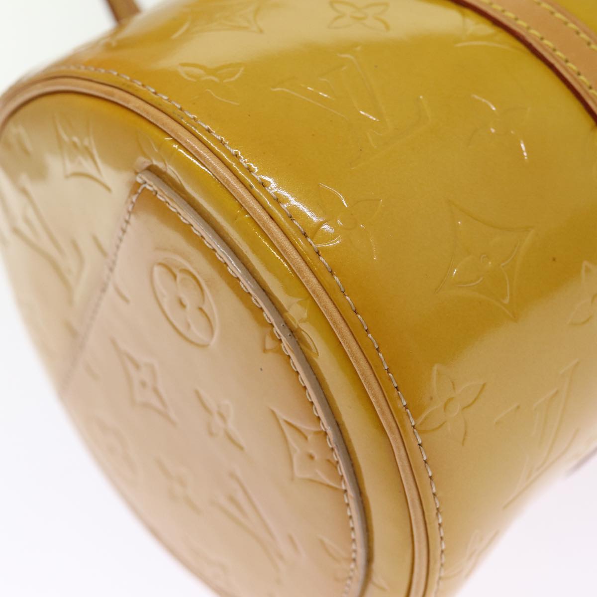 LOUIS VUITTON Monogram Vernis Bedford Hand Bag Beige M91006 LV hk1328