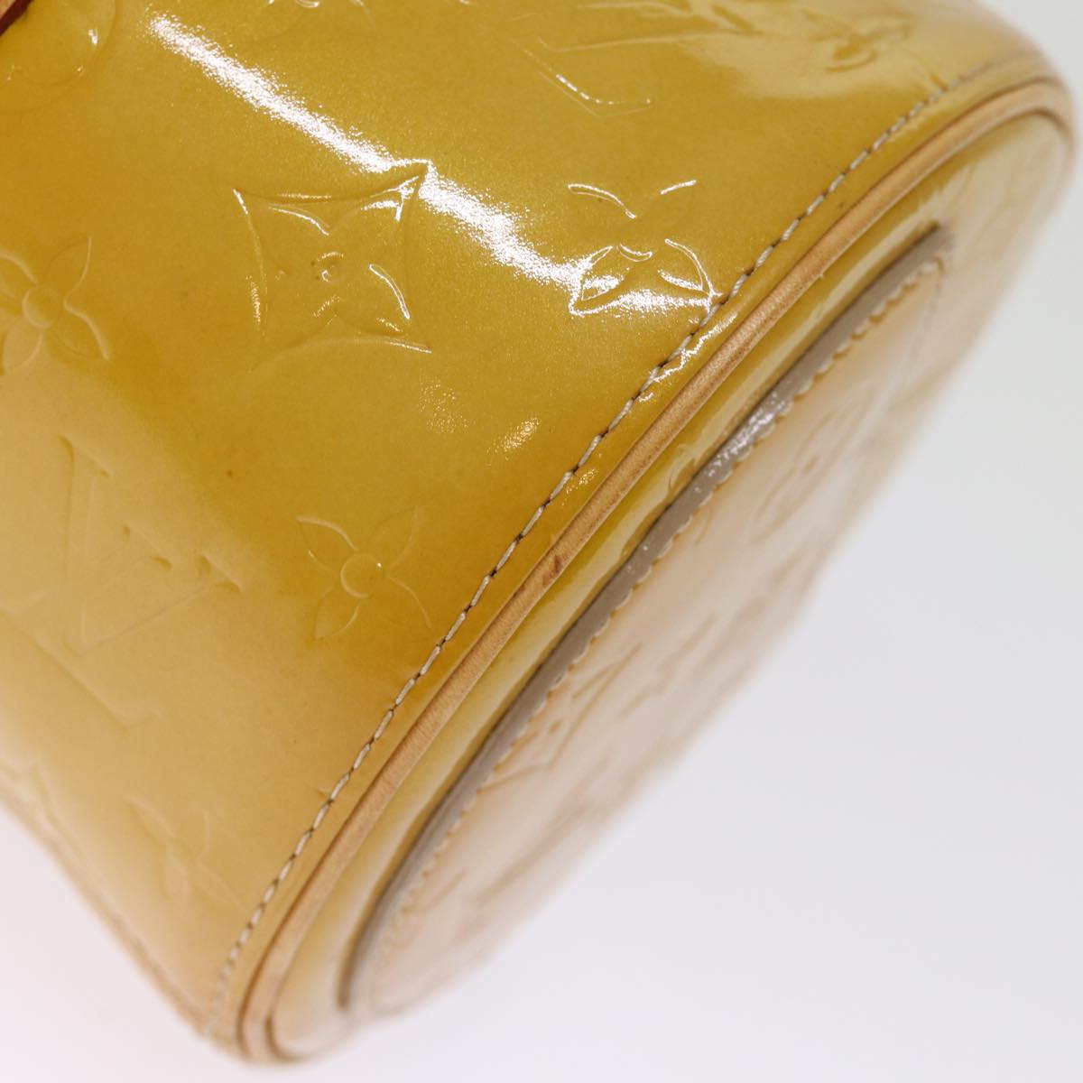 LOUIS VUITTON Monogram Vernis Bedford Hand Bag Beige M91006 LV hk1328