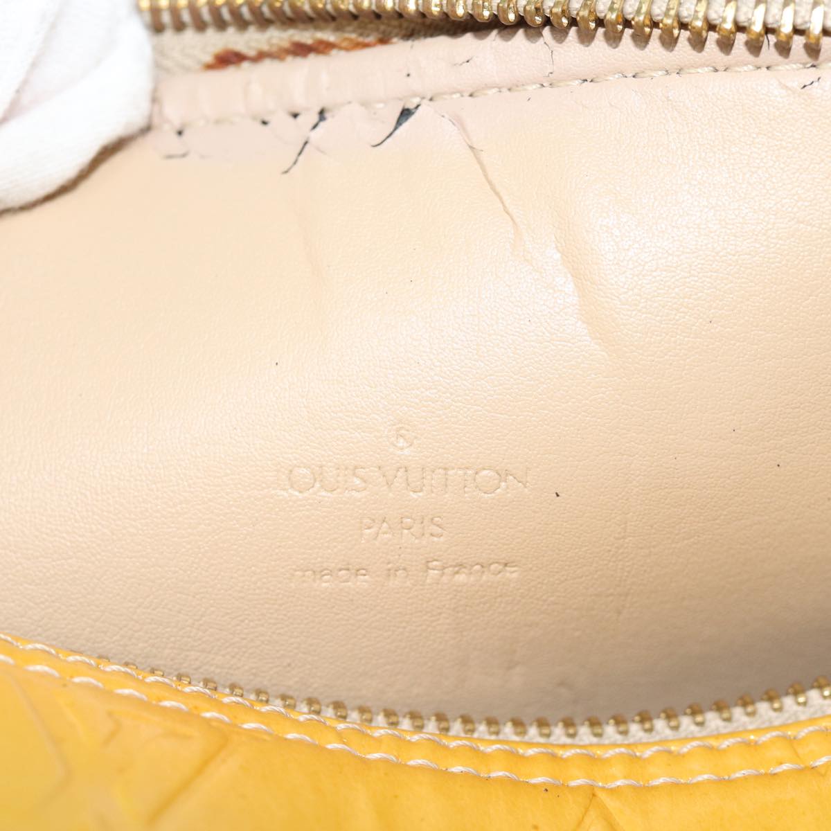 LOUIS VUITTON Monogram Vernis Bedford Hand Bag Beige M91006 LV hk1328