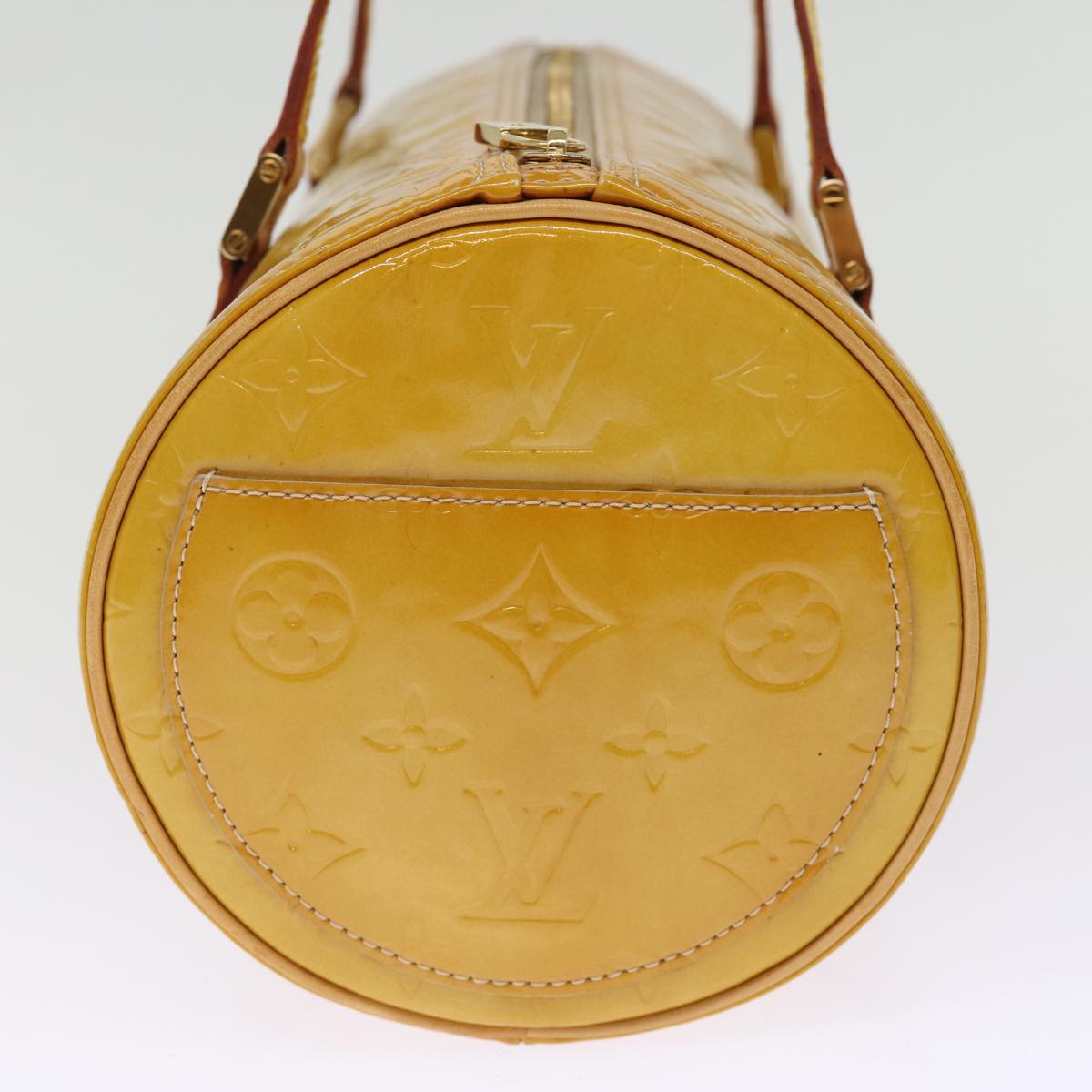LOUIS VUITTON Monogram Vernis Bedford Hand Bag Beige M91006 LV hk1328