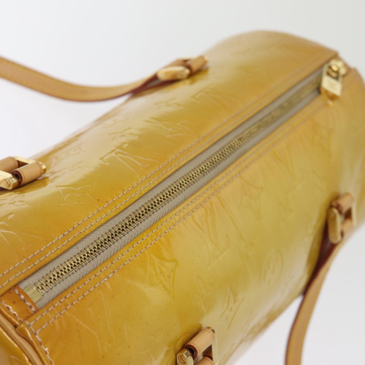 LOUIS VUITTON Monogram Vernis Bedford Hand Bag Beige M91006 LV hk1328
