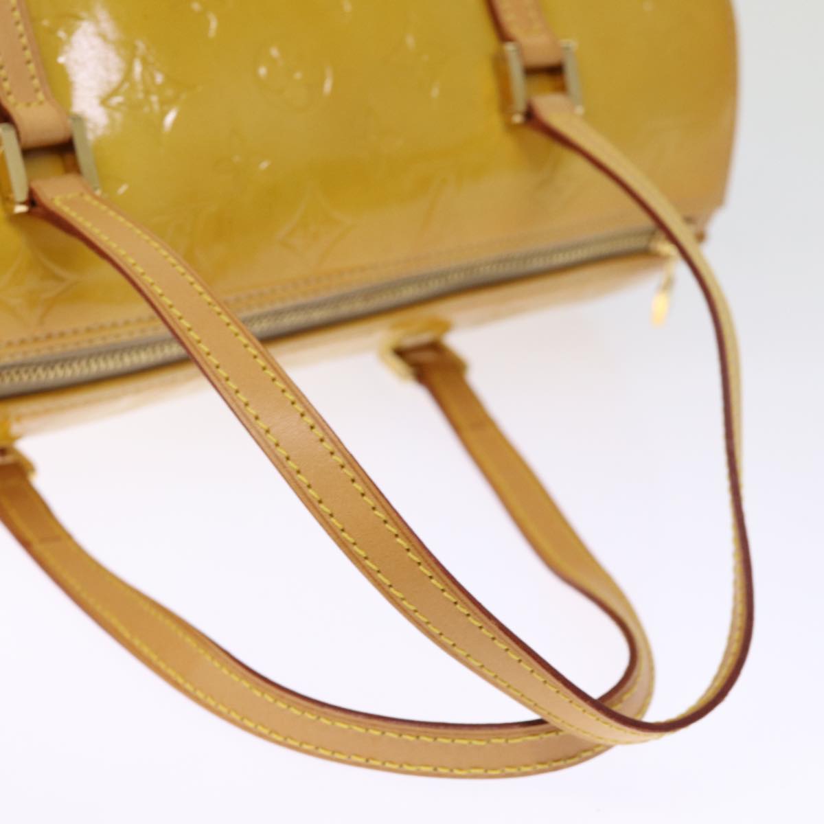 LOUIS VUITTON Monogram Vernis Bedford Hand Bag Beige M91006 LV hk1328