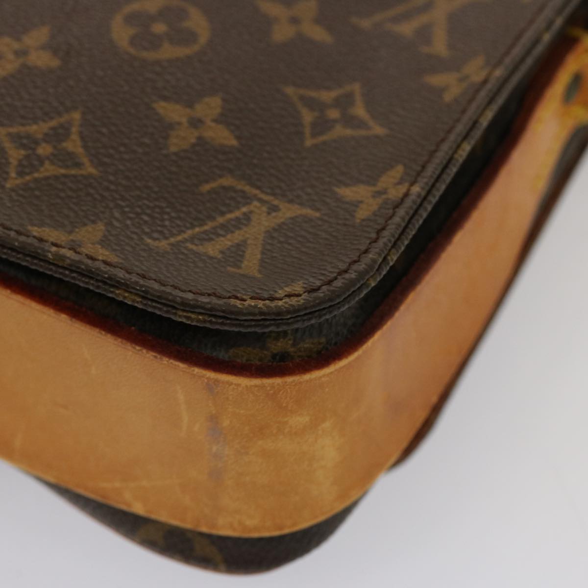 LOUIS VUITTON Monogram Cartouchiere MM Shoulder Bag M51253 LV hk1338