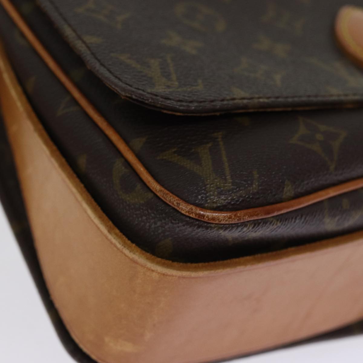 LOUIS VUITTON Monogram Cartouchiere GM Shoulder Bag Vintage M51252 hk1339