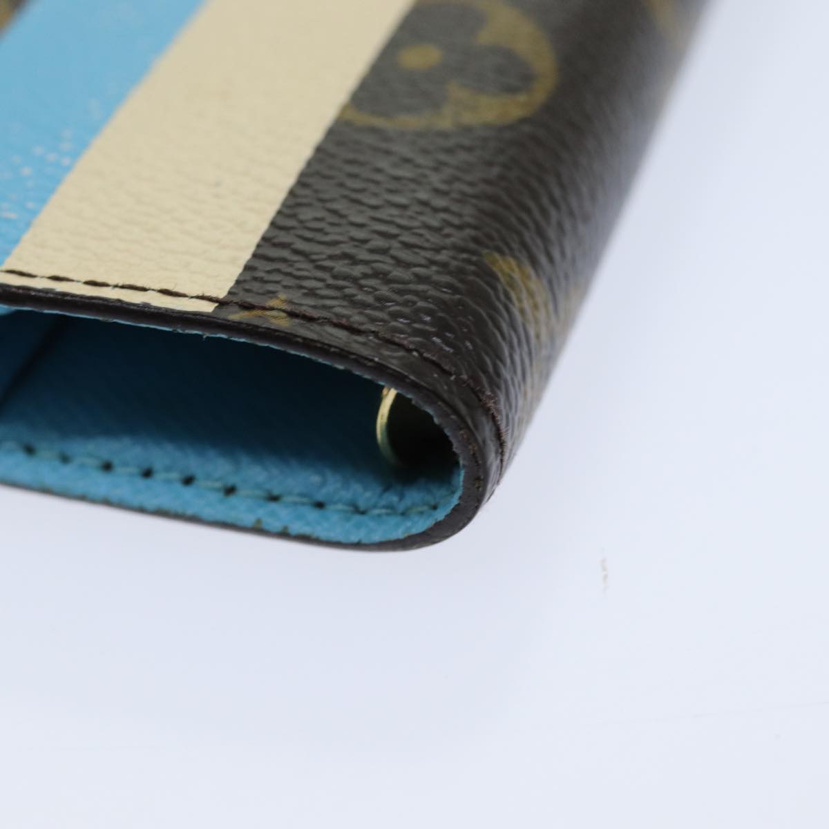 LOUIS VUITTON Monogram Groom Agenda PM Day Planner Cover Blue R20020 hk1342