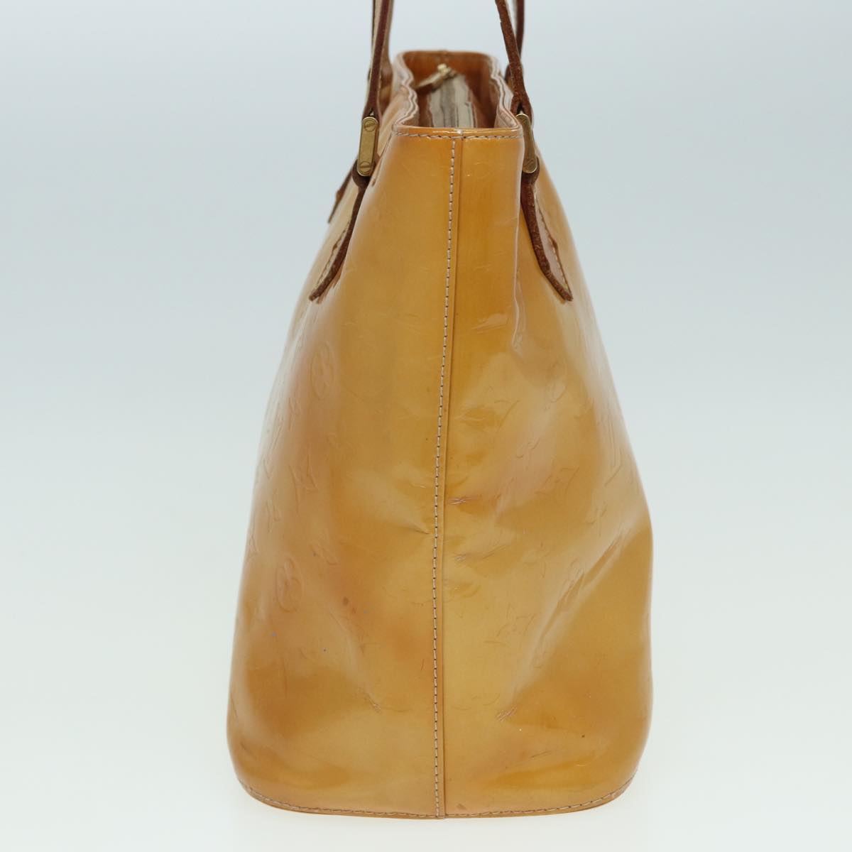 LOUIS VUITTON Monogram Vernis Houston Hand Bag Beige M91004 LV hk1369