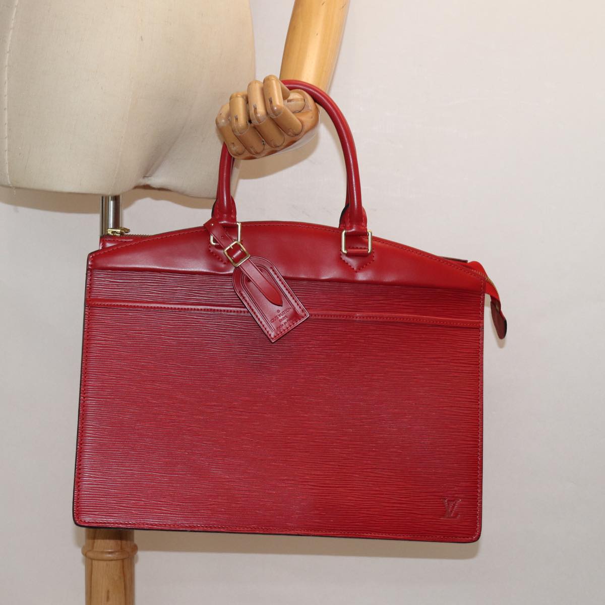 LOUIS VUITTON Epi Riviera Hand Bag Red M48187 LV hk1371