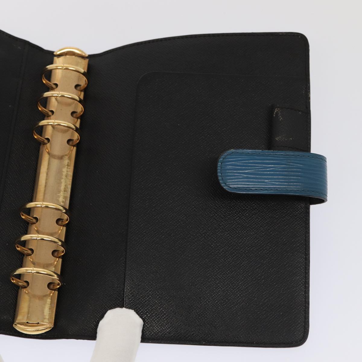 LOUIS VUITTON Epi Agenda MM Day Planner Cover Blue R20055 LV hk1395