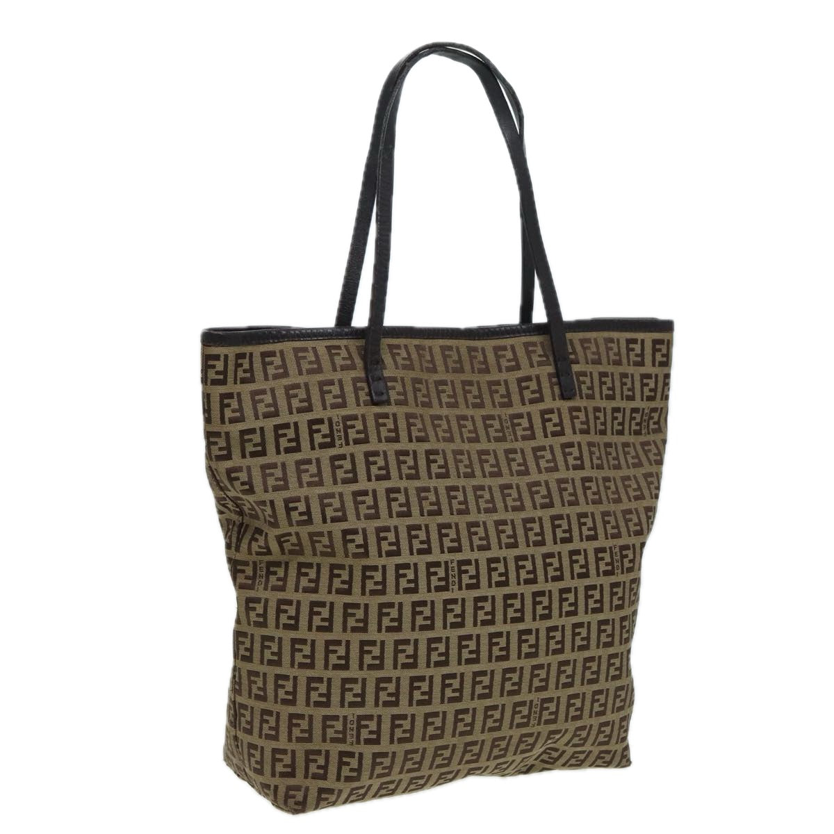 Luxury Fendi Zucchino Canvas Tote Bag Beigehk1424