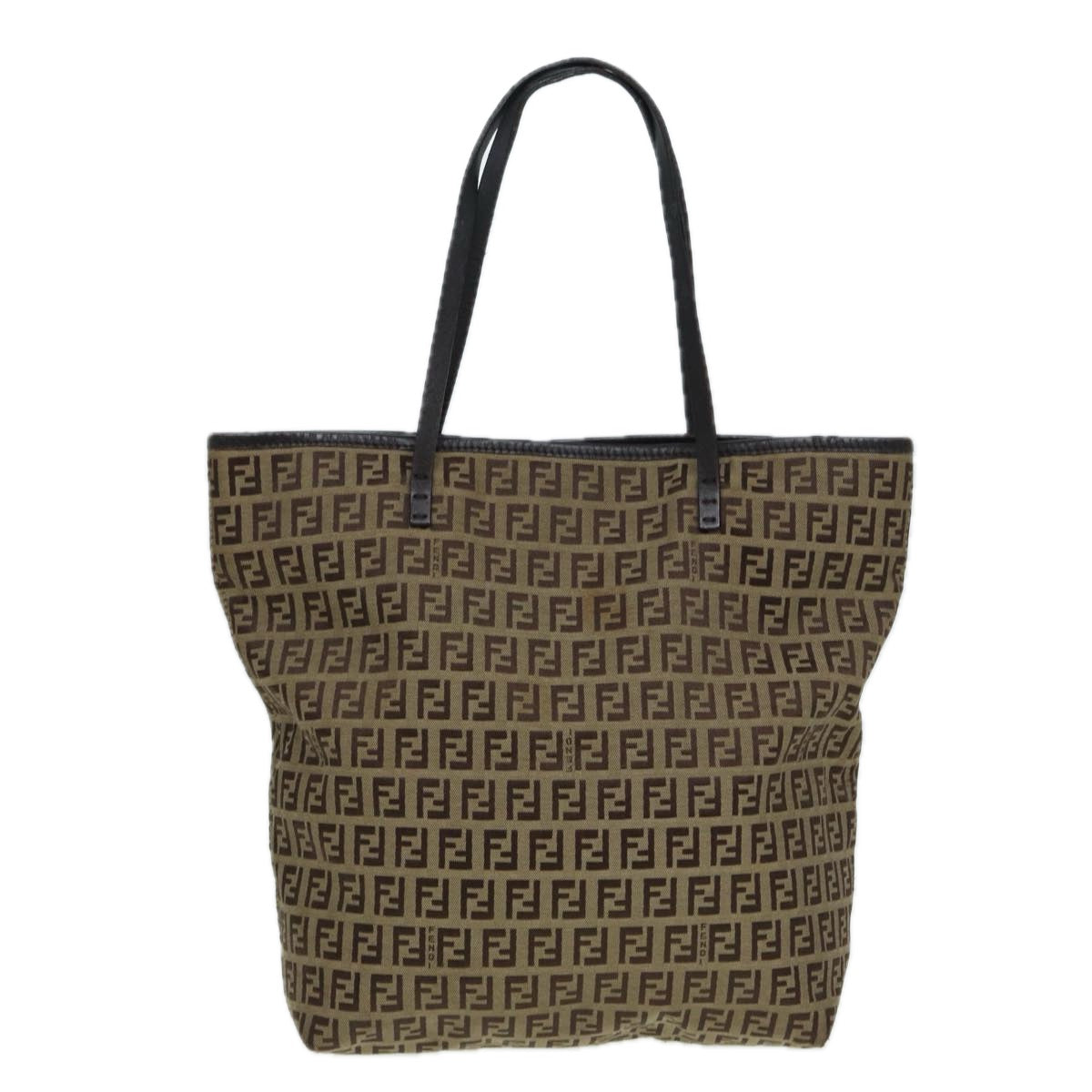 Luxury Fendi Zucchino Canvas Tote Bag Beigehk1424